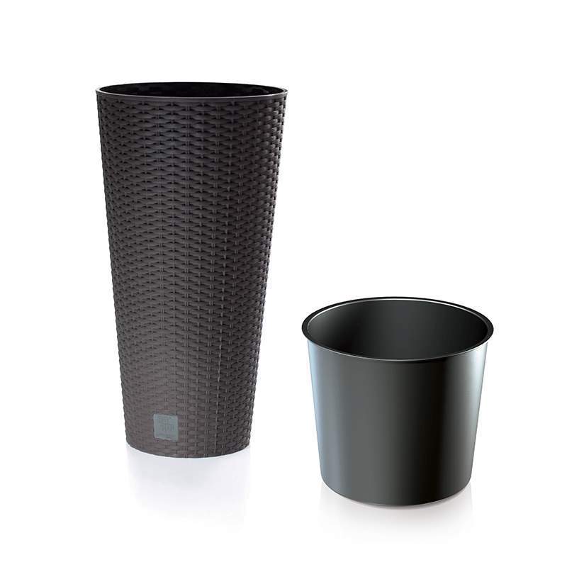 Горшок Рато тубус №25 DRTUS-250 коричневый+вставка