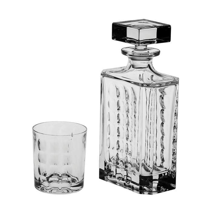CRYSTAL BOHEMIA Набор Scale д/виски (штоф 700мл+6 стаканов 320мл) 99999/9/05124/934 БПХ 916