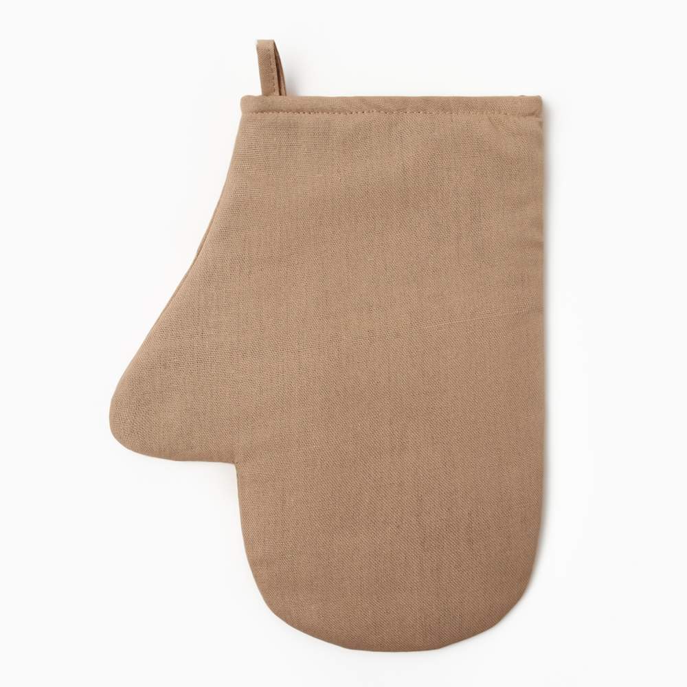 ЭТЕЛЬ Eco Варежка-прихватка 20х28см бежевый 70% хлопок,30% лен 250г/м2 10398297