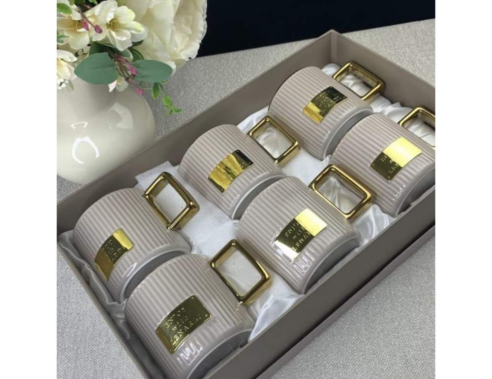 LENARDI Набор кружек 106-216 бежевый 6шт 350мл