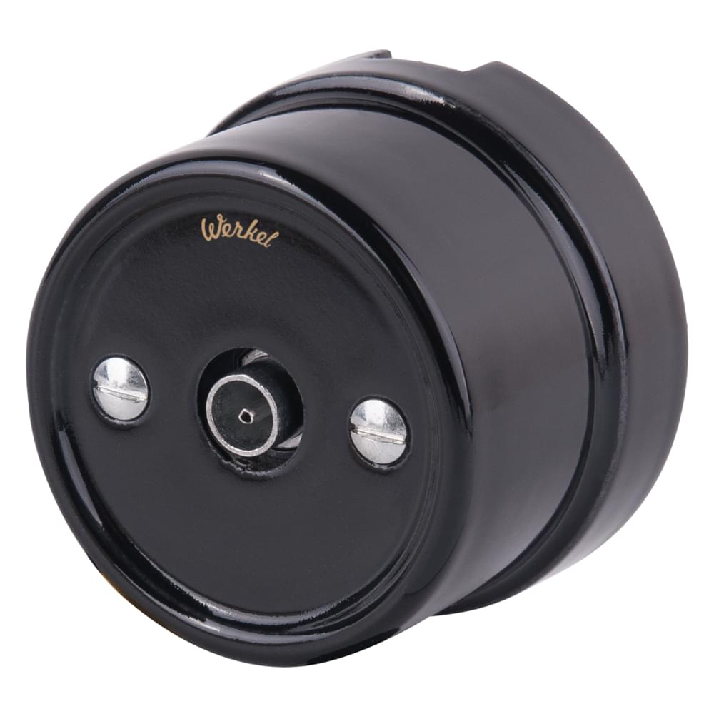 Розетка Werkel Retro  TV  черная  WL-18-02-05