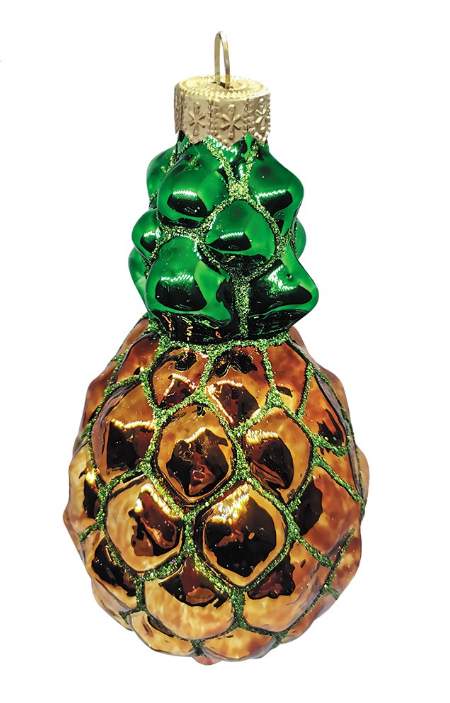 КОЛОМЕЕВ Игрушка ёлочная Ананас 11см (стекло) АУ-93