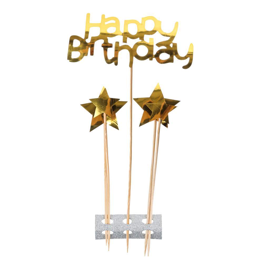 FNtastic Декор д/торта 530-312 со звездами 16-23см 3 цвета бумага