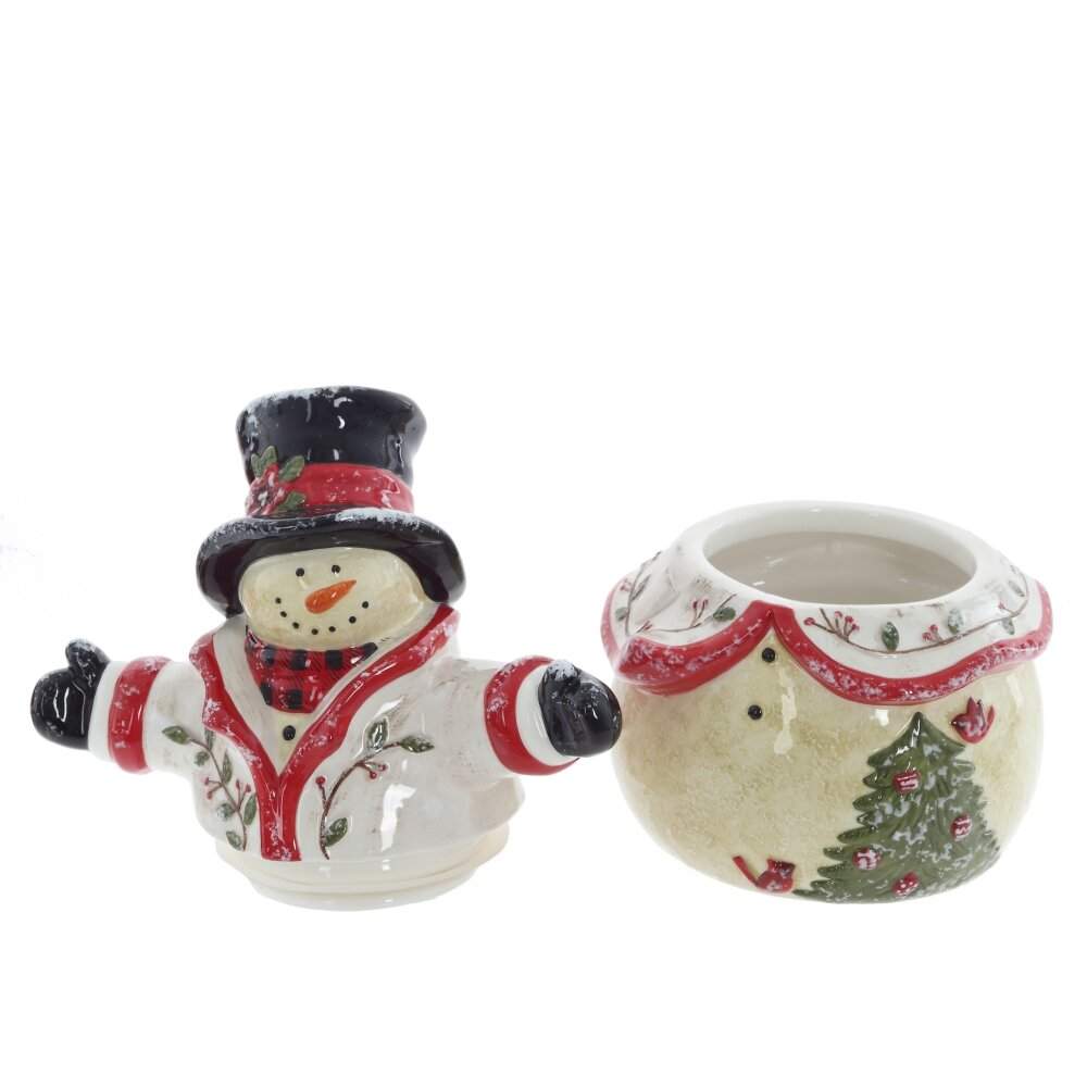 REMECO COLLECTION Конфетница 822305 Снеговик 1950мл 25х18х28см керамика