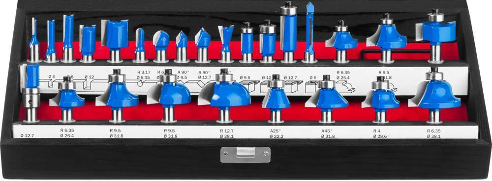 Набор фрез ЗУБР 26шт профильных по дереву 28796-Н26