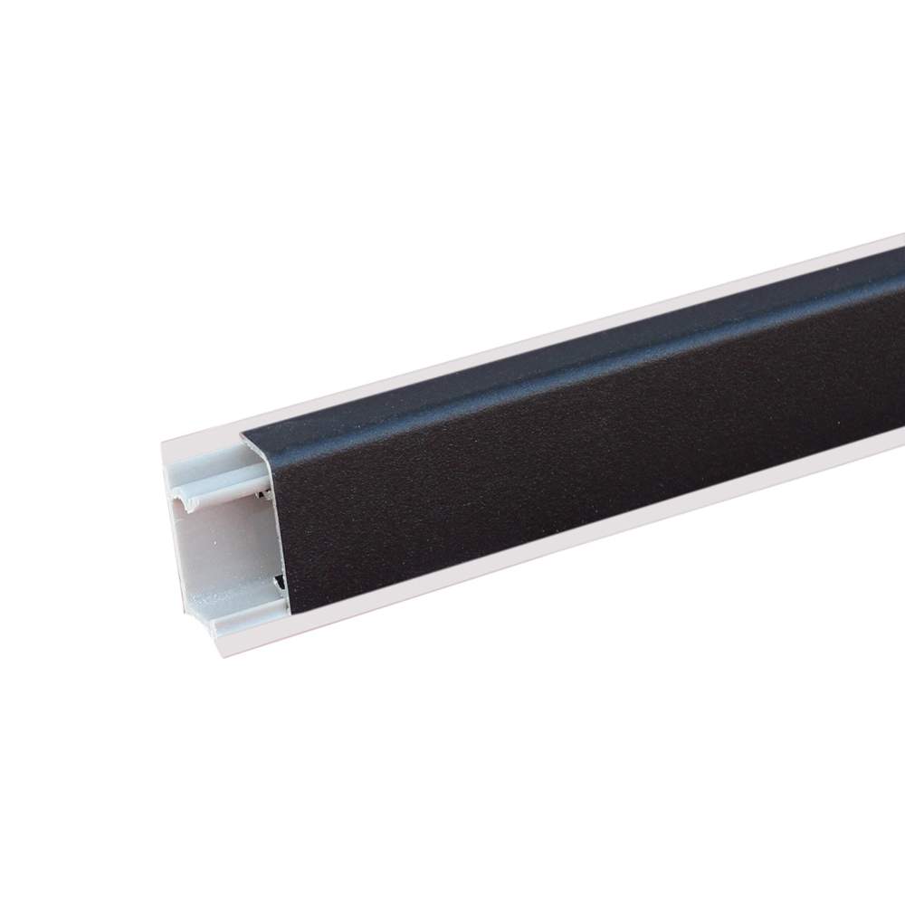 Плинтус алюминевый Квадро-С , 3 м , черный