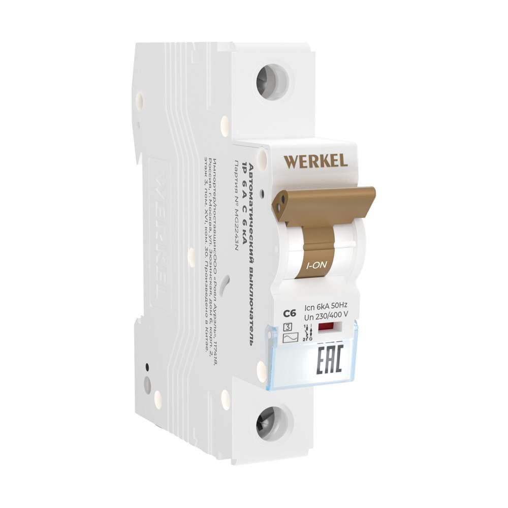 Выкл.  Werkel  1P  6 A C 6 ка   W901P066/а062533