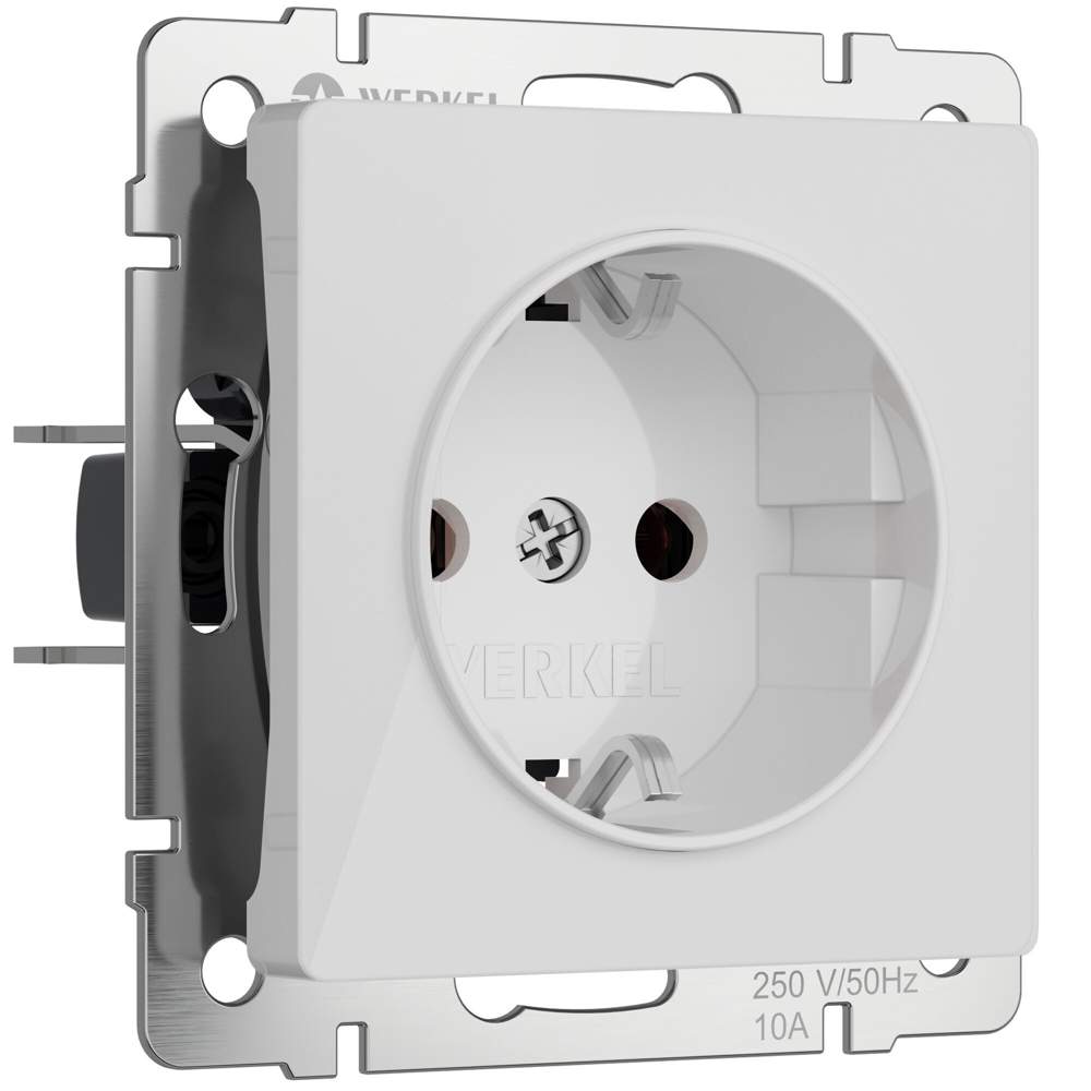 Розетка  Werkel  (белый акрил)  -  W1171141 с/з и шторками