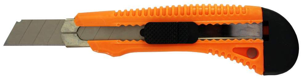 Нож Вихрь с выдвижным лезвием 18 мм,пласт.корпус метал. направляющая 73/10/10/2