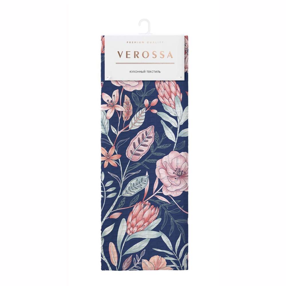 VEROSSA Полотенце 791598 Моэна 40х70 вафельное крупная клетка 9564   