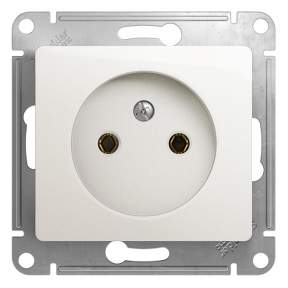 Розетка SE Glossa  Перламутр  1-м  СП 16А IP20 б/з  GSL000641