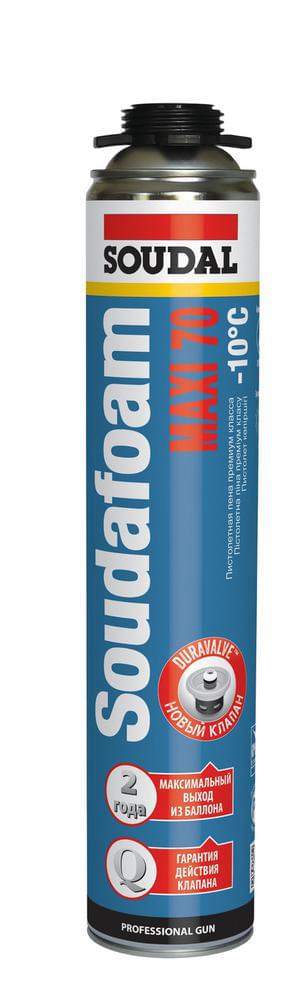 Пена Soudal пистолетная MAXI 70  870мл 118316/113899