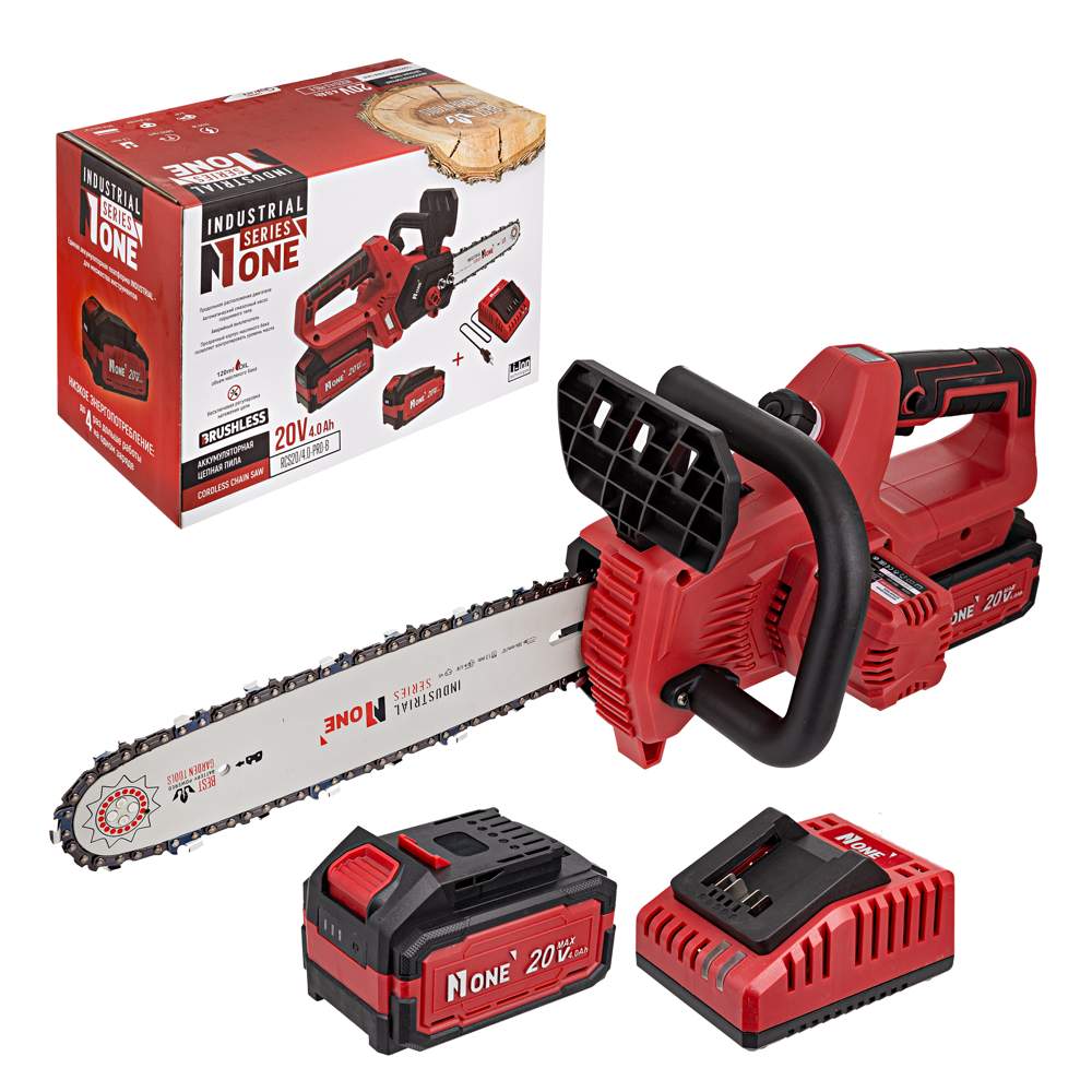 Пила цепная INDUSTRIAL RCS20/4.0-PRO-B №1 акк.,бесщет. З/У (20V,4,0Ач)