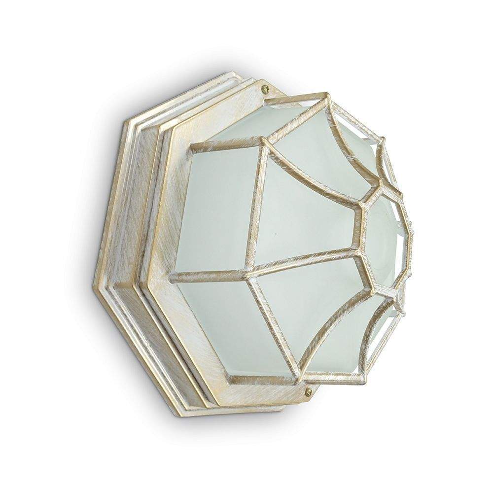 VIVID-LIGHT - PL661  Светильник сад-парк.  60W 230V 270*270*120 белое золото  11652