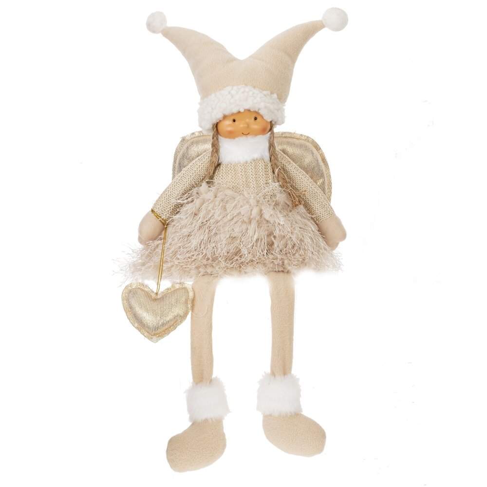 REMECO COLLECTION Игрушка набивная 823248 Ангел крем/коричневый 21х11х30/47см 2 вида