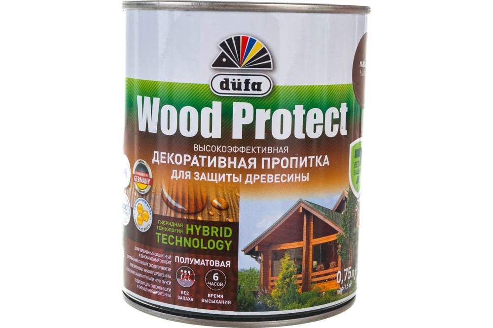 Пропитка <b>DUFA</b> Wood Protect д/защ. древ. махагон  0,75л