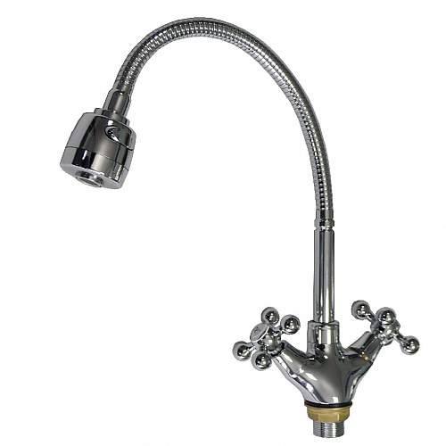 Смеситель SANAKS  095  кух. металлокерамика эластич.гусак