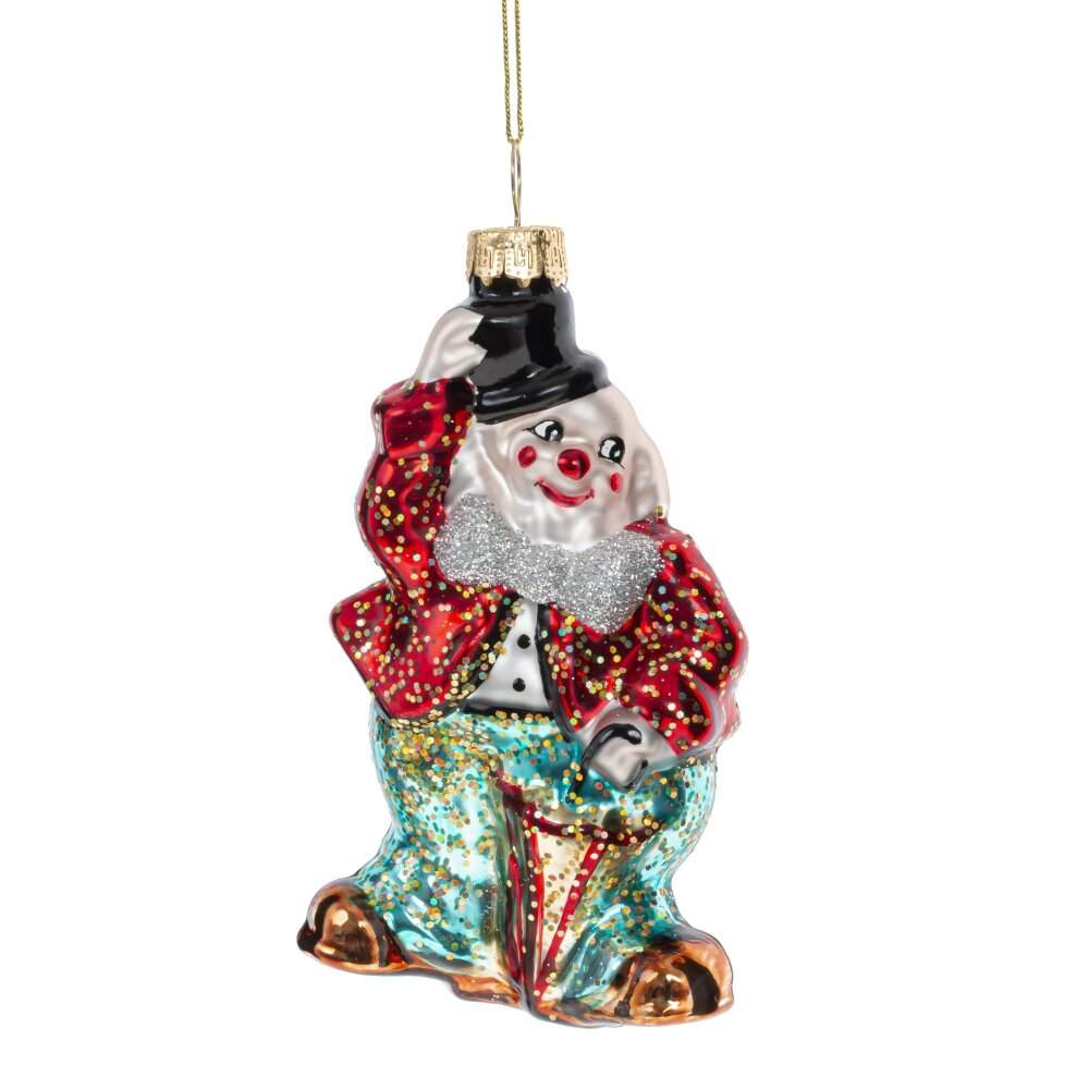 REMECO COLLECTION Игрушка елочная 794462 Клоун 7х4,5х13см (стекло) 