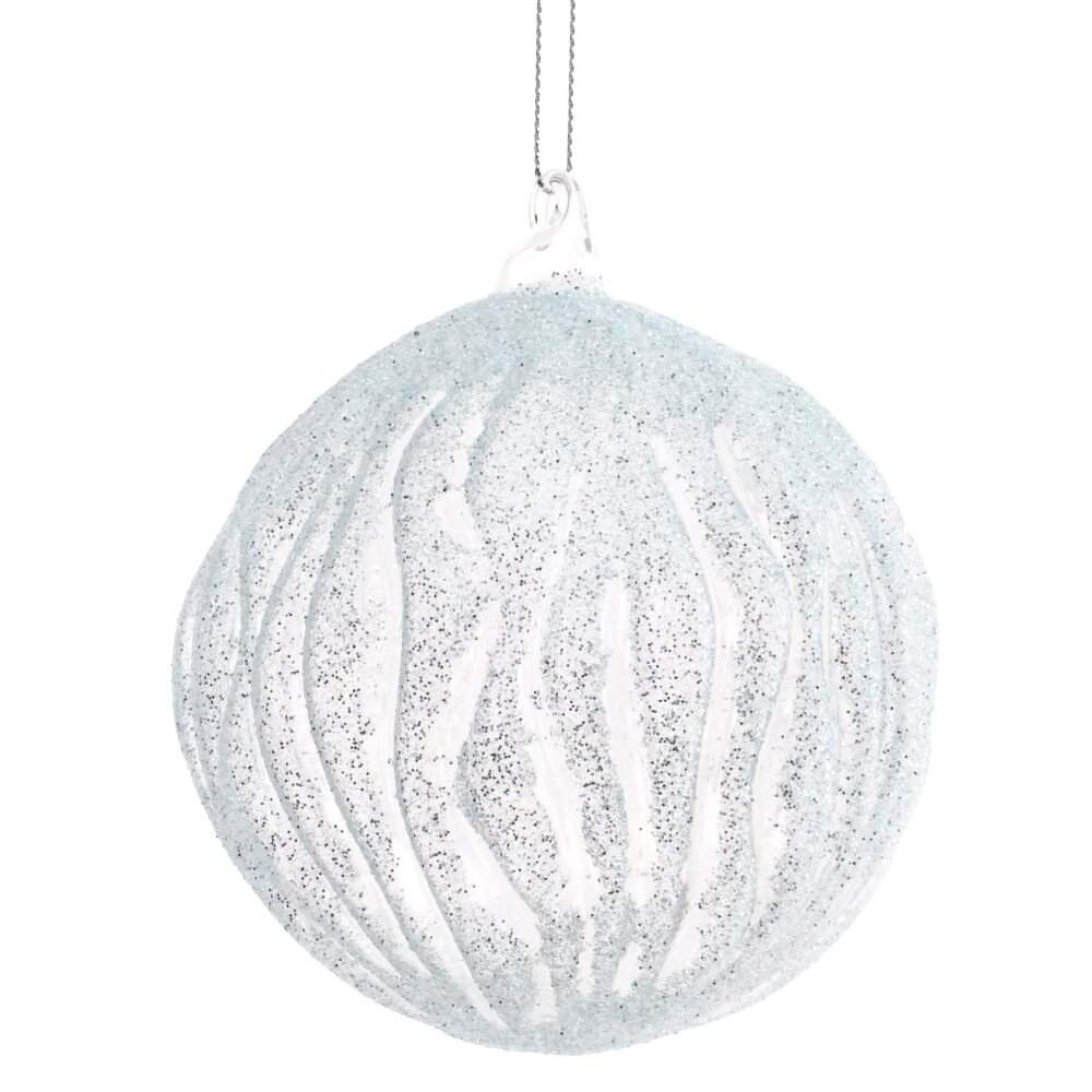 REMECO COLLECTION Игрушка елочная Шар 811670 белый/серебро стекло 10см