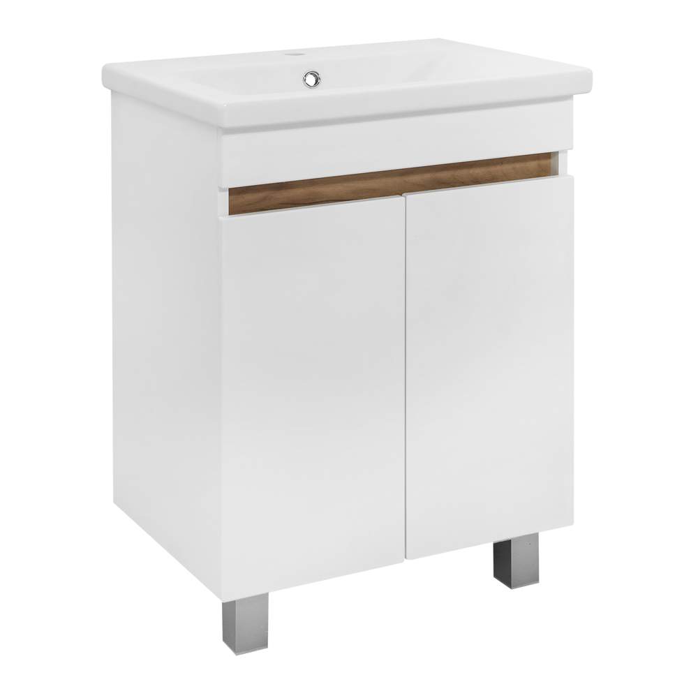 Тумба Sydney 2дв.напол.  + раковина  Como 60см белый 2060WCSYD