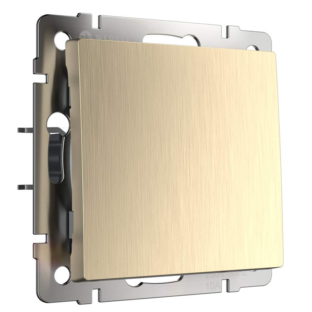 Выкл.  Frame 1-кл. проходн. шампань рифленый  WL10-SW-1G-2W  -  W1112010