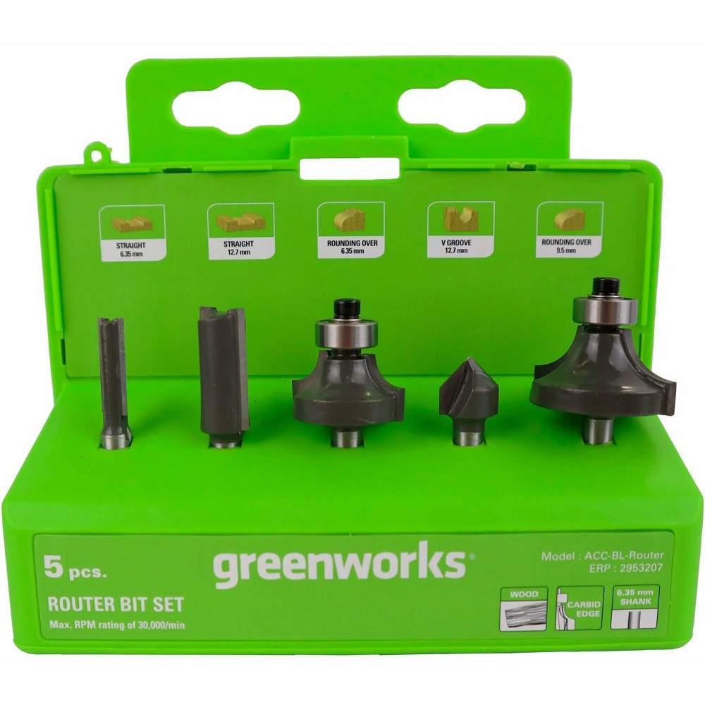 Набор фрез GREENWORKS для фрезера (5 шт.)   2953207