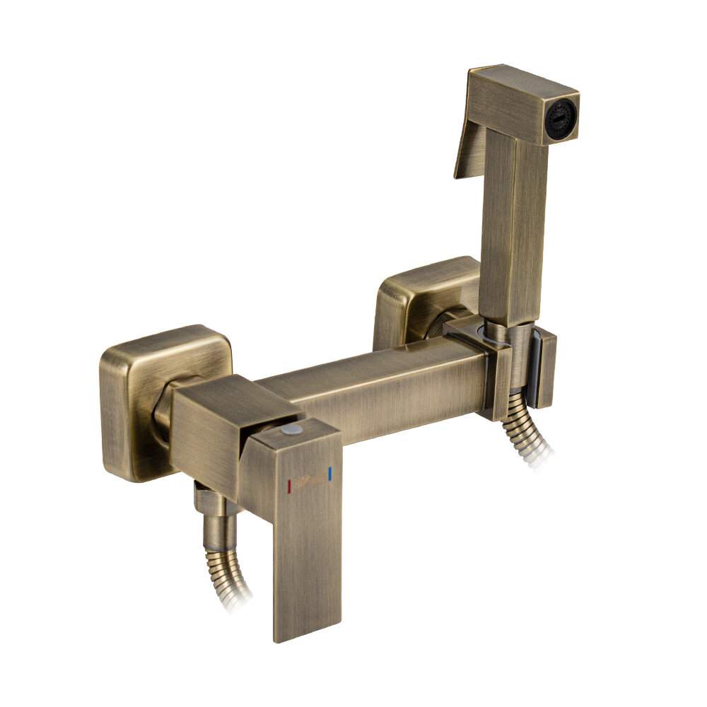 Смеситель GFmark  20486  с квадрат.лейкой Бронза