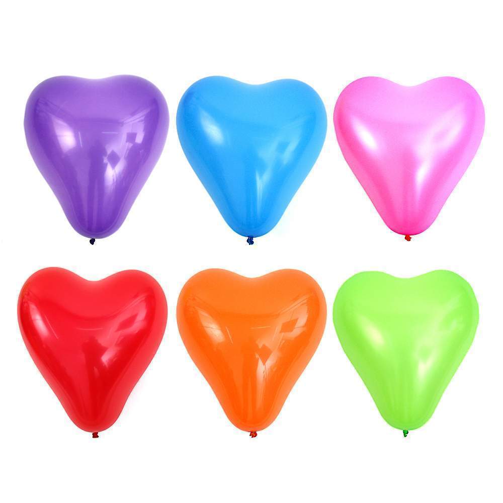 КАПИТАН ВЕСЕЛЬЧАК Шары воздушные 513-093 Сердце 10шт цветные 
