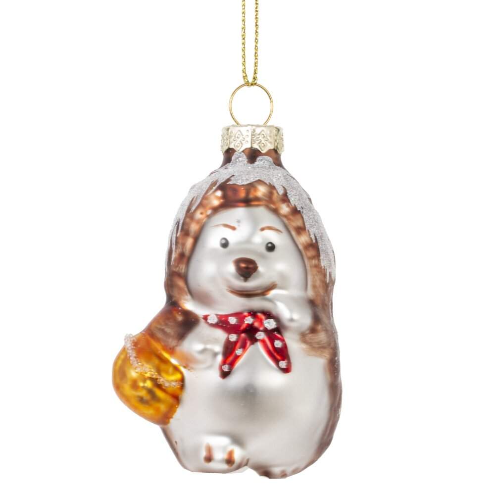 REMECO COLLECTION Игрушка елочная 826151 Ёжик 5х3,5х8см (стекло)  