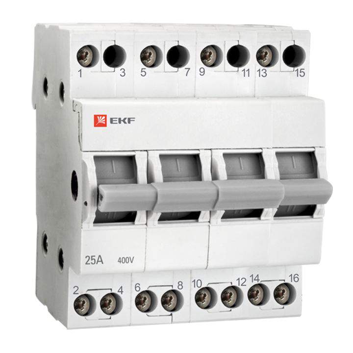 Переключатель трехпозиционный EKF 4P 63А Basic (tps-4-63)
