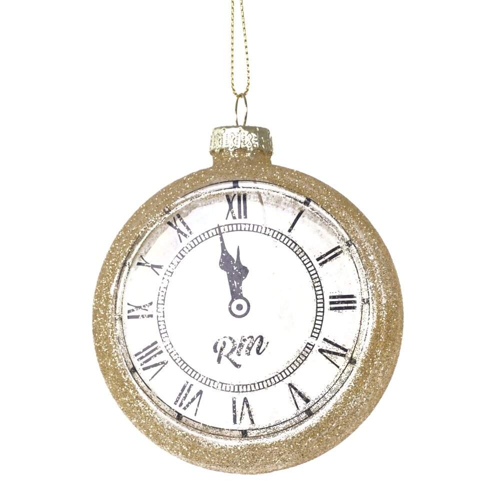REMECO COLLECTION Игрушка елочная 826358 Часики 8х2,5х10см (стекло)  