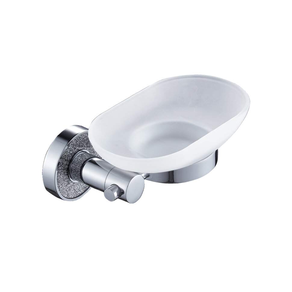 *Мыльница стеклянная с крепл. к стене  GFmark  4807 крепл.с Алмазной крошкой