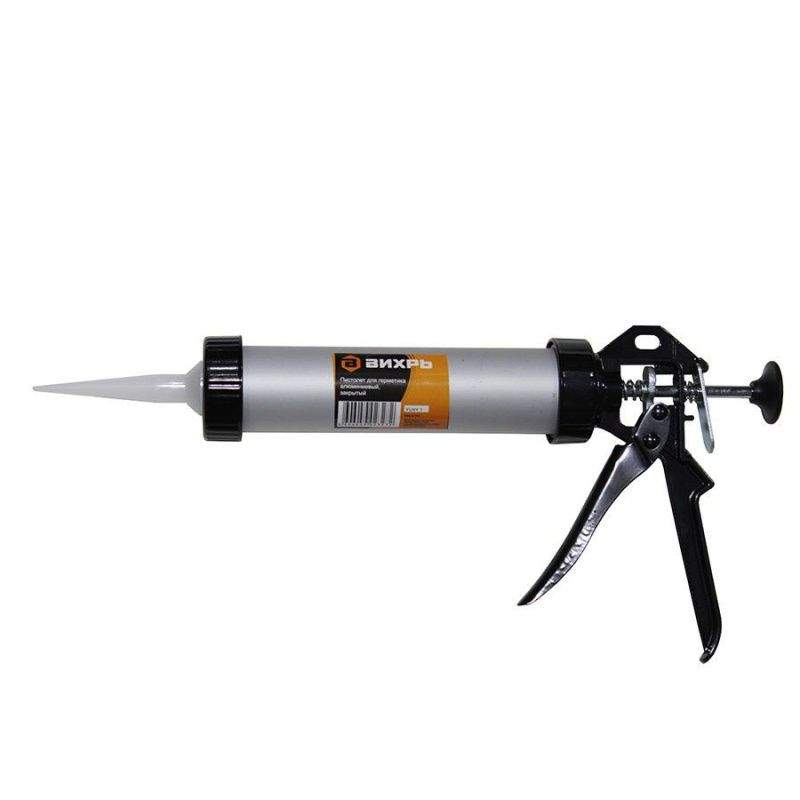 Пистолет д/герметика алюмин.закрытый Вихрь  73/3/6/2