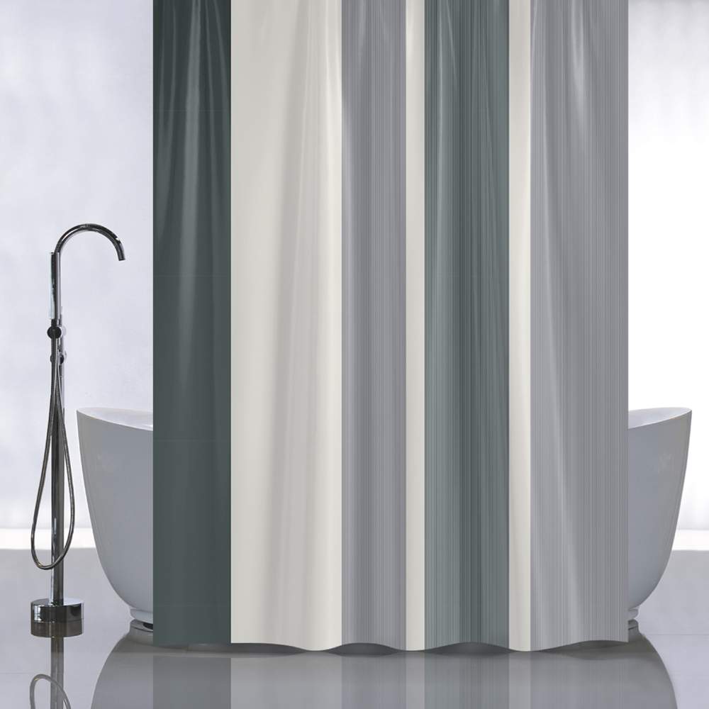 Штора д/ванной без колец 01-99 ПОЛОСЫ вертикальные Санакс