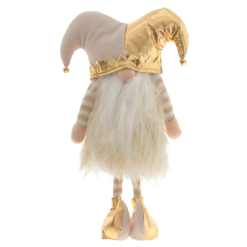 REMECO COLLECTION Игрушка набивная 813482 Гном крем/золото 22х12х39см