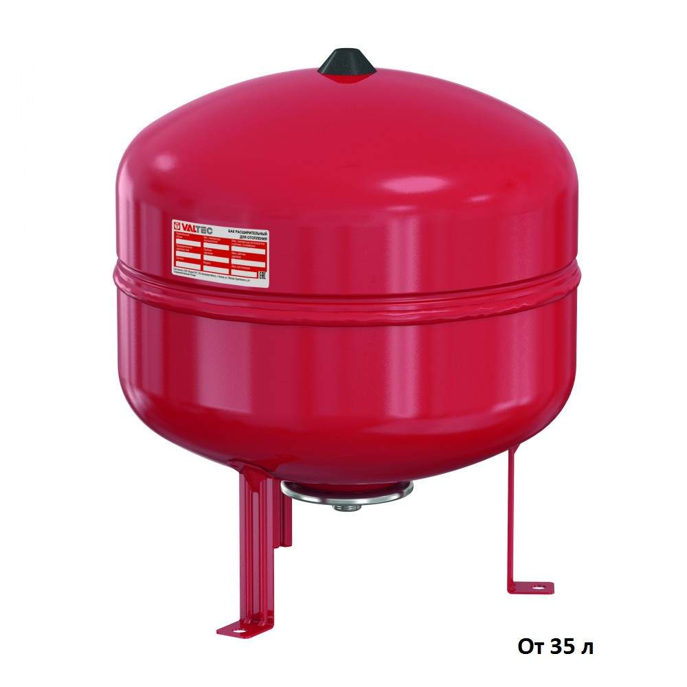 Бак расширительный  80л красный до 6 бар (VT.F.R.050080) с ножками