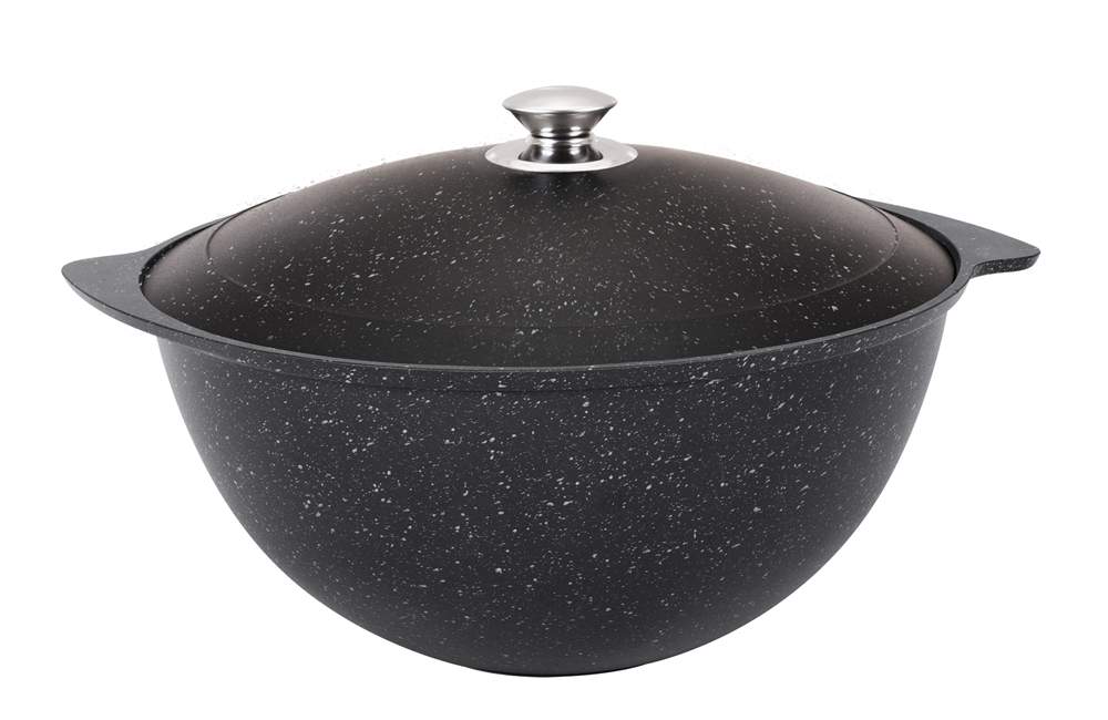 KUKMARA Казан кмт75а 7л АП темный мрамор крышка металл