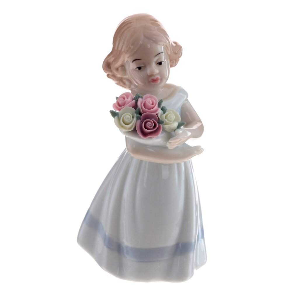 REMECO COLLECTION Статуэтка 766445 Девочка с цветами фарфор 6х5х11см
