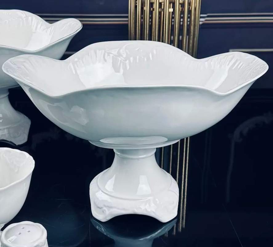 LENARDI Аврора Ваза д/фруктов 305-044 овальная на ножке 33см  