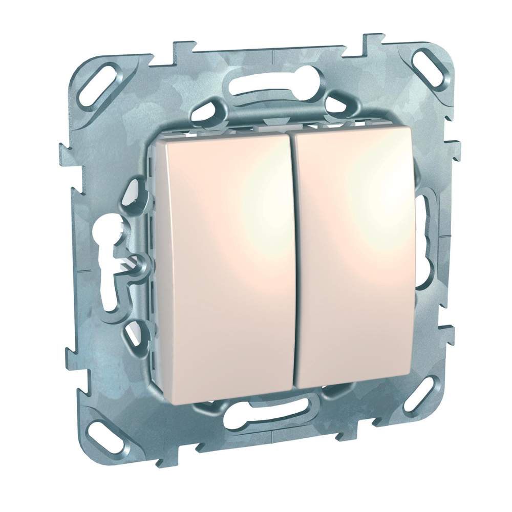 Выключатель SE Unica Беж.2-кл. (сх.5)  MGU5.211.25ZD