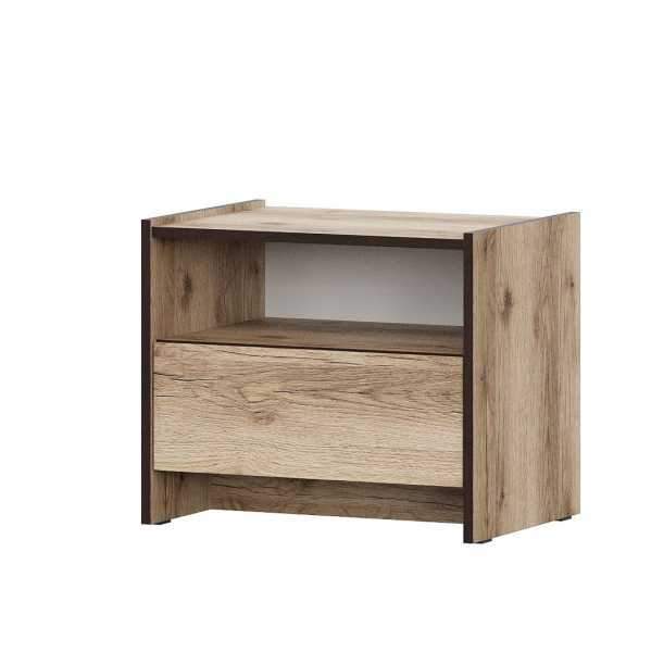 Прага  Тумба прикроватная дуб венге/дуб делано