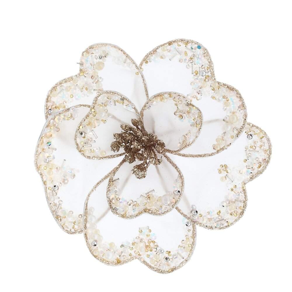 REMECO COLLECTION Цветок 824328 Магнолия на клипсе 15х15х8см 
