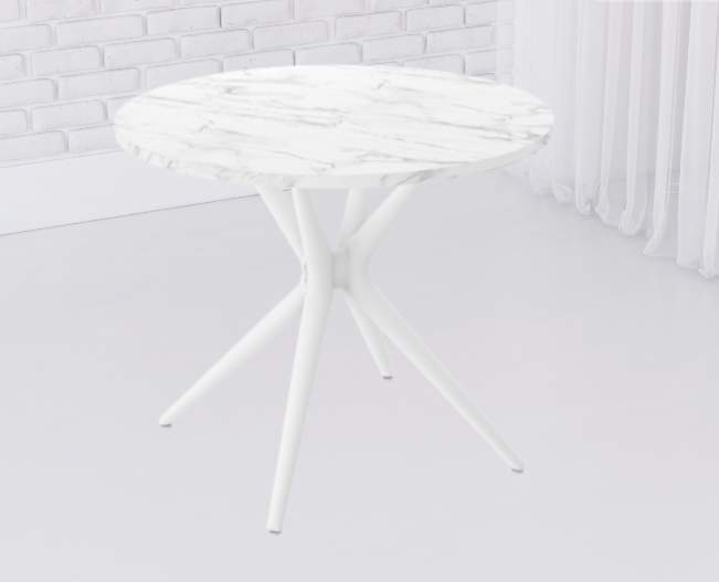 Стол Sheffilton SHT-TU30/TT 90 ЛДСП  пластик/ЛДСП SHT-T 165 белый/мрамор Кристалл