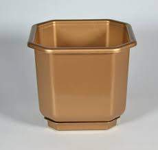 Горшок  Дама с подставкой 36*36 23л бронза/5  У0188