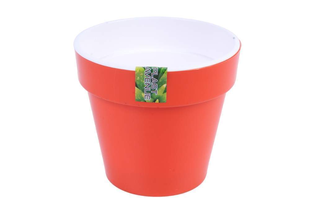 Кашпо  Порто  6л со вставкой  оранж.  Д1342