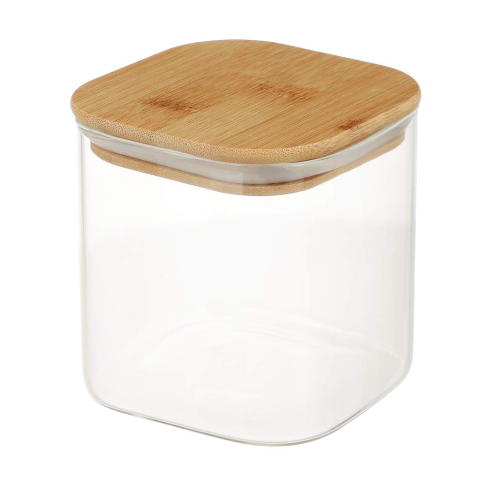 VETTA Банка 828-001 Эко Вуд д/сыпучих 750мл стекло/бамбук 105x100x100мм  
