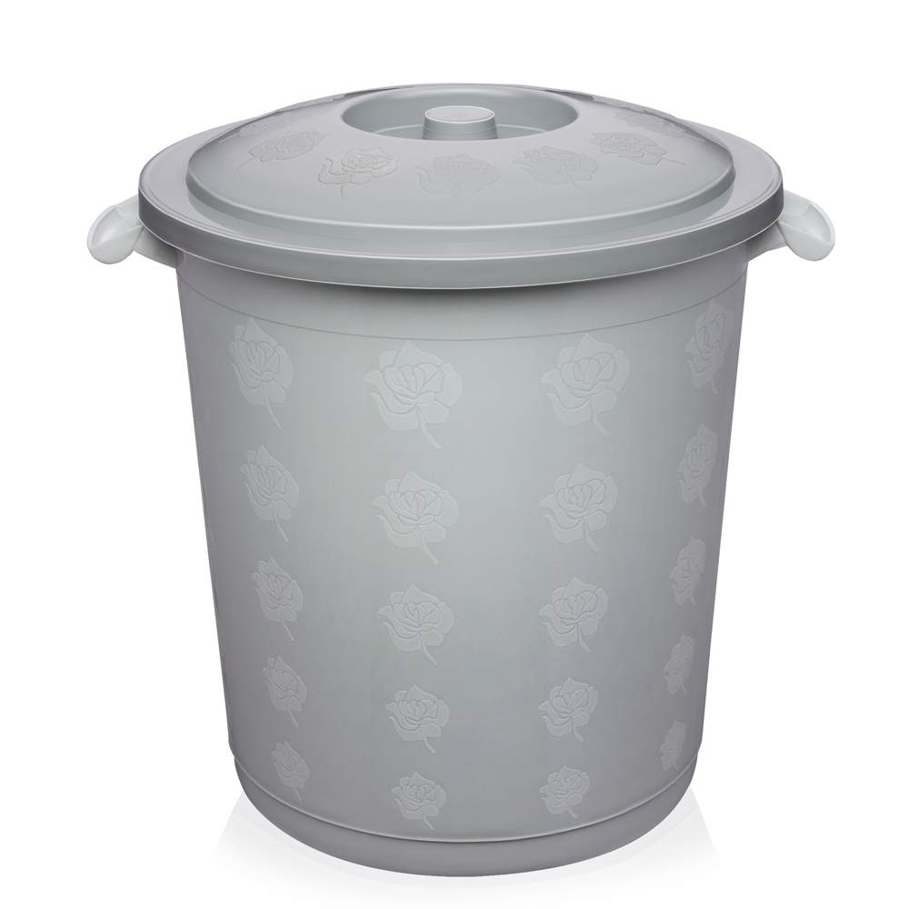 ЭЛЬФПЛАСТ Бак хозяйственный 013 Антей 50л с крышкой серый 430х485мм 