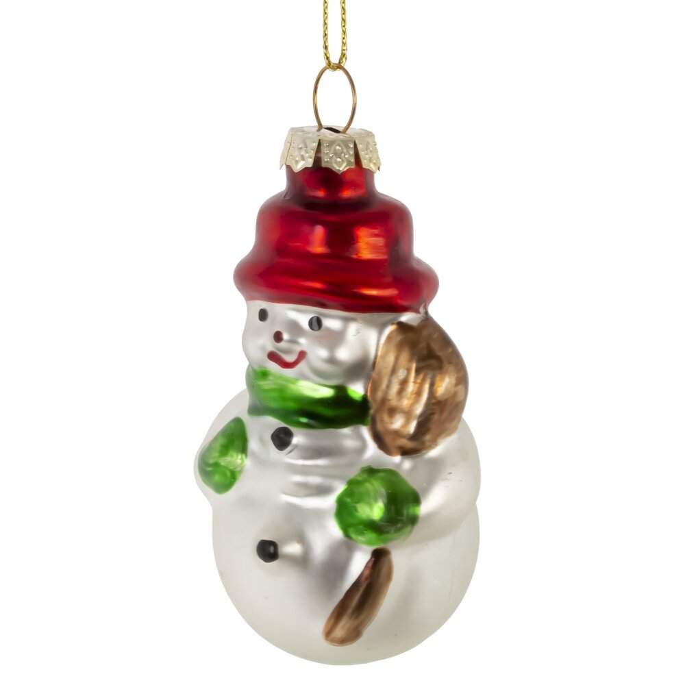 REMECO COLLECTION Игрушка елочная 822451 Снеговик 5х4,5х8,5см (стекло)  