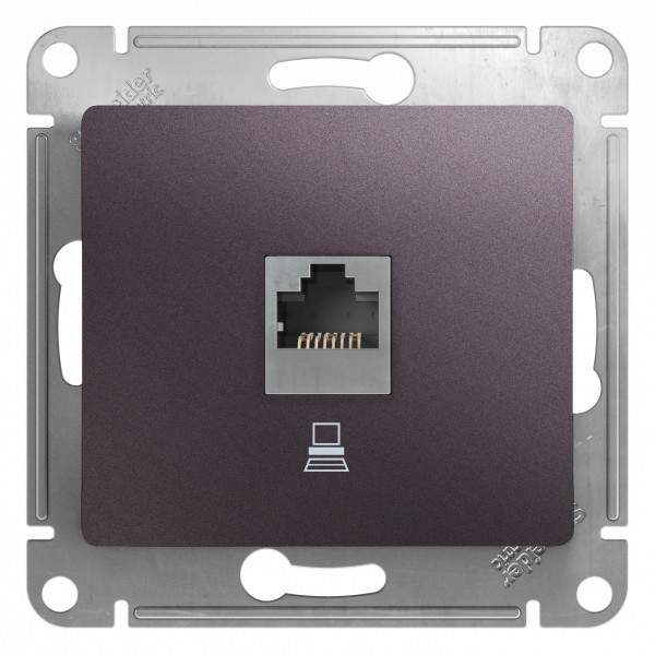 Розетка SE Glossa  Сиреневый туман  RJ45 компьют. кат.5Е  SE GSL001481К