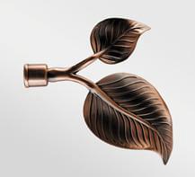 Наконечник DIY  16мм Хром глянец Берез.лист 16.01.01.200